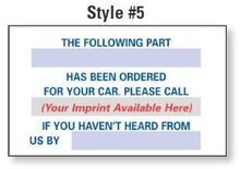 Load image into Gallery viewer, Custom Write-In Cut-Sheet Reminder Stickers Service Department Alabama Independent Auto Dealers Association Store