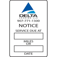 Load image into Gallery viewer, Custom Write-In Roll Reminder Stickers Service Department Alabama Independent Auto Dealers Association Store Light Adhesive 2 1/4" x 1 1/2"