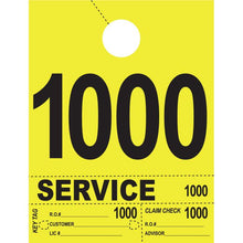 Load image into Gallery viewer, Heavy Brite™ 4 Part Service Dispatch Numbers Service Department Alabama Independent Auto Dealers Association Store Bright Yellow (1000-1999)