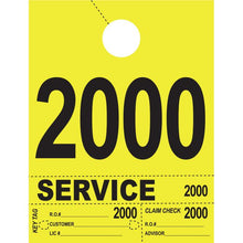 Load image into Gallery viewer, Heavy Brite™ 4 Part Service Dispatch Numbers Service Department Alabama Independent Auto Dealers Association Store Bright Yellow (2000-2999)