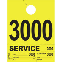Load image into Gallery viewer, Heavy Brite™ 4 Part Service Dispatch Numbers Service Department Alabama Independent Auto Dealers Association Store Bright Yellow (3000-3999)