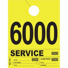 Load image into Gallery viewer, Heavy Brite™ 4 Part Service Dispatch Numbers Service Department Alabama Independent Auto Dealers Association Store Bright Yellow (6000-6999)