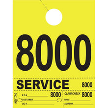 Load image into Gallery viewer, Heavy Brite™ 4 Part Service Dispatch Numbers Service Department Alabama Independent Auto Dealers Association Store Bright Yellow (8000-8999)