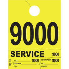 Load image into Gallery viewer, Heavy Brite™ 4 Part Service Dispatch Numbers Service Department Alabama Independent Auto Dealers Association Store Bright Yellow (9000-9999)