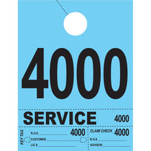 Load image into Gallery viewer, Heavy Brite™ 4 Part Service Dispatch Numbers Service Department Alabama Independent Auto Dealers Association Store Blue (4000-4999)