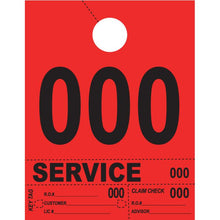 Load image into Gallery viewer, Heavy Brite™ 4 Part Service Dispatch Numbers Service Department Alabama Independent Auto Dealers Association Store Red (000-999)
