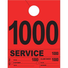 Load image into Gallery viewer, Heavy Brite™ 4 Part Service Dispatch Numbers Service Department Alabama Independent Auto Dealers Association Store Red (1000-1999)