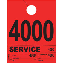 Load image into Gallery viewer, Heavy Brite™ 4 Part Service Dispatch Numbers Service Department Alabama Independent Auto Dealers Association Store Red (4000-4999)