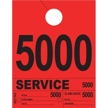 Load image into Gallery viewer, Heavy Brite™ 4 Part Service Dispatch Numbers Service Department Alabama Independent Auto Dealers Association Store Red (5000-5999)