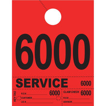 Load image into Gallery viewer, Heavy Brite™ 4 Part Service Dispatch Numbers Service Department Alabama Independent Auto Dealers Association Store Red (6000-6999)