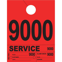 Load image into Gallery viewer, Heavy Brite™ 4 Part Service Dispatch Numbers Service Department Alabama Independent Auto Dealers Association Store Red (9000-9999)