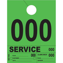 Load image into Gallery viewer, Heavy Brite™ 4 Part Service Dispatch Numbers Service Department Alabama Independent Auto Dealers Association Store Green (000-999)