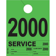 Load image into Gallery viewer, Heavy Brite™ 4 Part Service Dispatch Numbers Service Department Alabama Independent Auto Dealers Association Store Green (2000-2999)