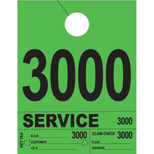 Load image into Gallery viewer, Heavy Brite™ 4 Part Service Dispatch Numbers Service Department Alabama Independent Auto Dealers Association Store Green (3000-3999)