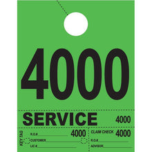 Load image into Gallery viewer, Heavy Brite™ 4 Part Service Dispatch Numbers Service Department Alabama Independent Auto Dealers Association Store Green (4000-4999)
