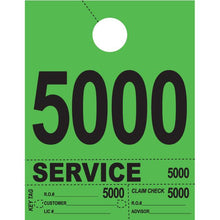 Load image into Gallery viewer, Heavy Brite™ 4 Part Service Dispatch Numbers Service Department Alabama Independent Auto Dealers Association Store Green (5000-5999)