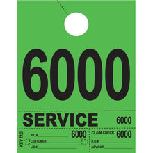 Load image into Gallery viewer, Heavy Brite™ 4 Part Service Dispatch Numbers Service Department Alabama Independent Auto Dealers Association Store Green (6000-6999)