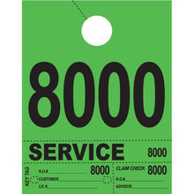 Load image into Gallery viewer, Heavy Brite™ 4 Part Service Dispatch Numbers Service Department Alabama Independent Auto Dealers Association Store Green (8000-8999)
