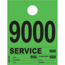 Load image into Gallery viewer, Heavy Brite™ 4 Part Service Dispatch Numbers Service Department Alabama Independent Auto Dealers Association Store Green (9000-9999)