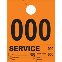 Load image into Gallery viewer, Heavy Brite™ 4 Part Service Dispatch Numbers Service Department Alabama Independent Auto Dealers Association Store Orange (000-999)