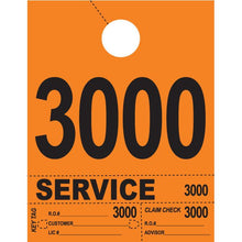 Load image into Gallery viewer, Heavy Brite™ 4 Part Service Dispatch Numbers Service Department Alabama Independent Auto Dealers Association Store Orange (3000-3999)