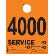 Load image into Gallery viewer, Heavy Brite™ 4 Part Service Dispatch Numbers Service Department Alabama Independent Auto Dealers Association Store Orange (4000-4999)