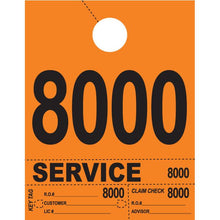 Load image into Gallery viewer, Heavy Brite™ 4 Part Service Dispatch Numbers Service Department Alabama Independent Auto Dealers Association Store Orange (8000-8999)