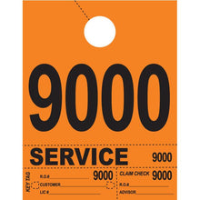 Load image into Gallery viewer, Heavy Brite™ 4 Part Service Dispatch Numbers Service Department Alabama Independent Auto Dealers Association Store Orange (9000-9999)