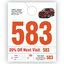 Load image into Gallery viewer, Custom Heavy Brite™ 4 Part Service Dispatch Numbers Service Department Alabama Independent Auto Dealers Association Store White