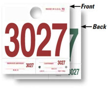 Load image into Gallery viewer, Heavy Stock Side Padded Colored Dispatch Numbers Service Department Alabama Independent Auto Dealers Association Store