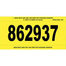 Load image into Gallery viewer, Imprinted Stock Number Mini Signs Sales Department Alabama Independent Auto Dealers Association Store Yellow