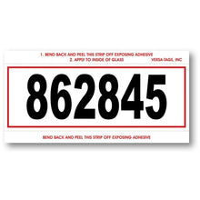 Load image into Gallery viewer, Imprinted Stock Number Mini Signs Sales Department Alabama Independent Auto Dealers Association Store White with Red Border