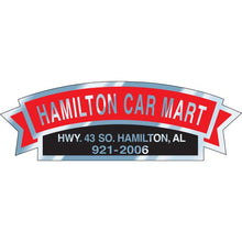 Load image into Gallery viewer, Custom Auto Decals Sales Department Alabama Independent Auto Dealers Association Store Chrome Polyester Style H