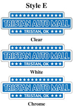 Load image into Gallery viewer, Custom Domed Auto Decals Sales Department Alabama Independent Auto Dealers Association Store Style E White