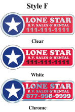 Load image into Gallery viewer, Custom Domed Auto Decals Sales Department Alabama Independent Auto Dealers Association Store Style F White