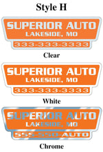 Load image into Gallery viewer, Custom Domed Auto Decals Sales Department Alabama Independent Auto Dealers Association Store Style H White