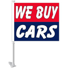 Load image into Gallery viewer, Clip-On Window Flags (Standard Flags) Sales Department Alabama Independent Auto Dealers Association Store Red/Blue - We Buy Cars