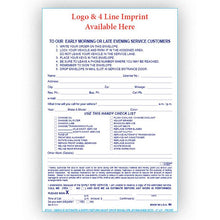 Load image into Gallery viewer, Imprinted Night Drop Envelopes Service Department Alabama Independent Auto Dealers Association Store Service Estimate and Parts Return