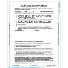 Load image into Gallery viewer, PEEL n SEAL™ Imprinted 1-Part Buyers Guide Sales Department Alabama Independent Auto Dealers Association Store As Is - No Lines Spanish