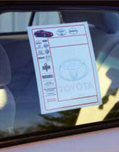 Load image into Gallery viewer, PEEL n SEAL™ Custom Laser Window Stickers Sales Department Alabama Independent Auto Dealers Association Store Exterior Window Sticker with Peel Away Border