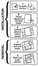 Load image into Gallery viewer, PEEL n SEAL™ Custom Laser Window Stickers Sales Department Alabama Independent Auto Dealers Association Store Interior Window Sticker with Perf and Peel Away Border