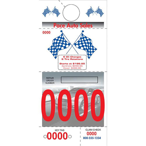 Custom Adver Tag™ 5 Part Dispatch Numbers Service Department Alabama Independent Auto Dealers Association Store