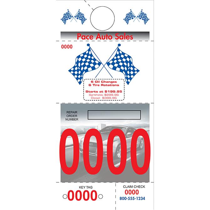 Custom Adver Tag™ 5 Part Dispatch Numbers Service Department Alabama Independent Auto Dealers Association Store