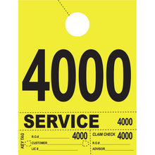 Load image into Gallery viewer, Heavy Brite™ 4 Part Service Dispatch Numbers Service Department Alabama Independent Auto Dealers Association Store Bright Yellow (4000-4999)
