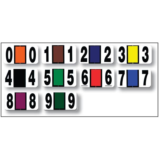 File Right™ Number Labels (Rolls) - Full Set Service Department Alabama Independent Auto Dealers Association Store