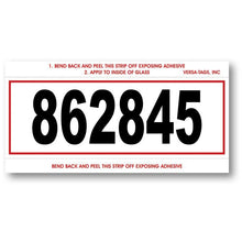 Load image into Gallery viewer, Imprinted Stock Number Mini Signs Sales Department Alabama Independent Auto Dealers Association Store White with Red Border
