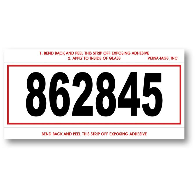 Imprinted Stock Number Mini Signs Sales Department Alabama Independent Auto Dealers Association Store White with Red Border