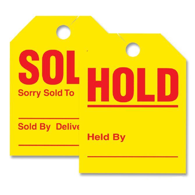 Sold/Hold Tags (Mirror Hang Tags) Sales Department Alabama Independent Auto Dealers Association Store