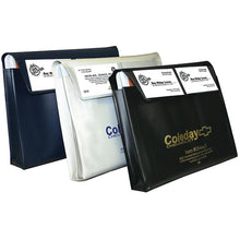 Load image into Gallery viewer, Custom Vinyl Policy Holders - Document Holder Sales Department Alabama Independent Auto Dealers Association Store Expandable Navy Blue
