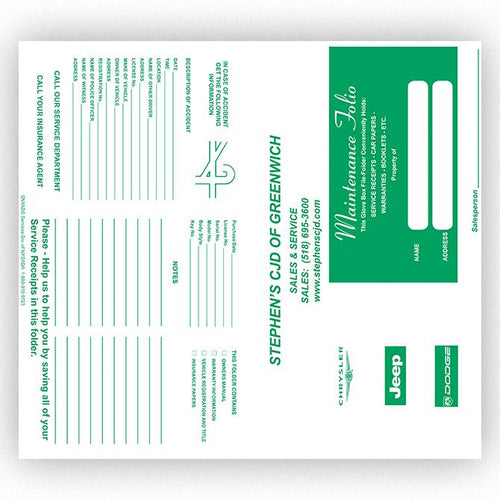 Custom Paper Document Holders (Vehicle Paper Wallets) Sales Department Alabama Independent Auto Dealers Association Store